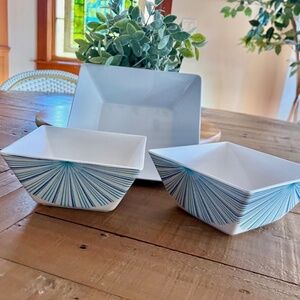 Set of 3 Melamine Entertaining/Appetizer Dishes